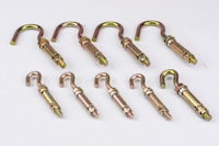 a group of metal hooks with hooks on them